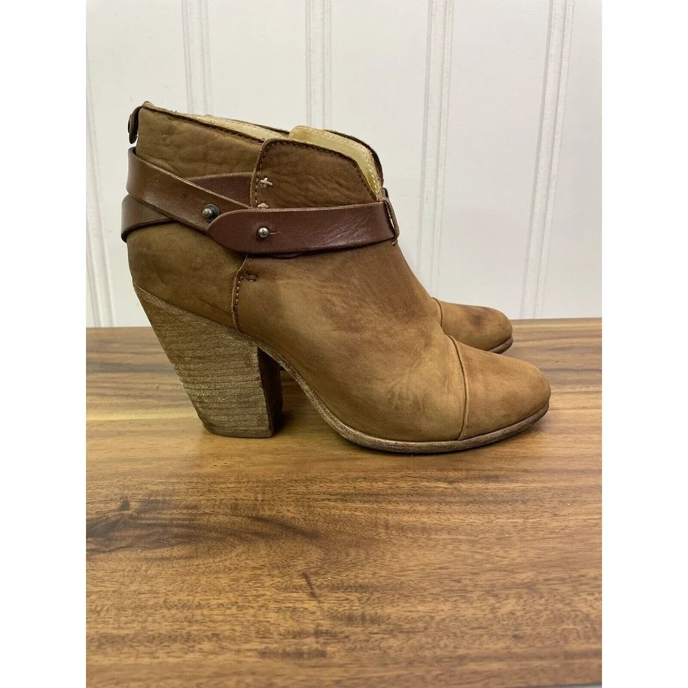 Rag‎ & Bone Women's Brown Suede Leather Heeled Ankle Boots - Size 39